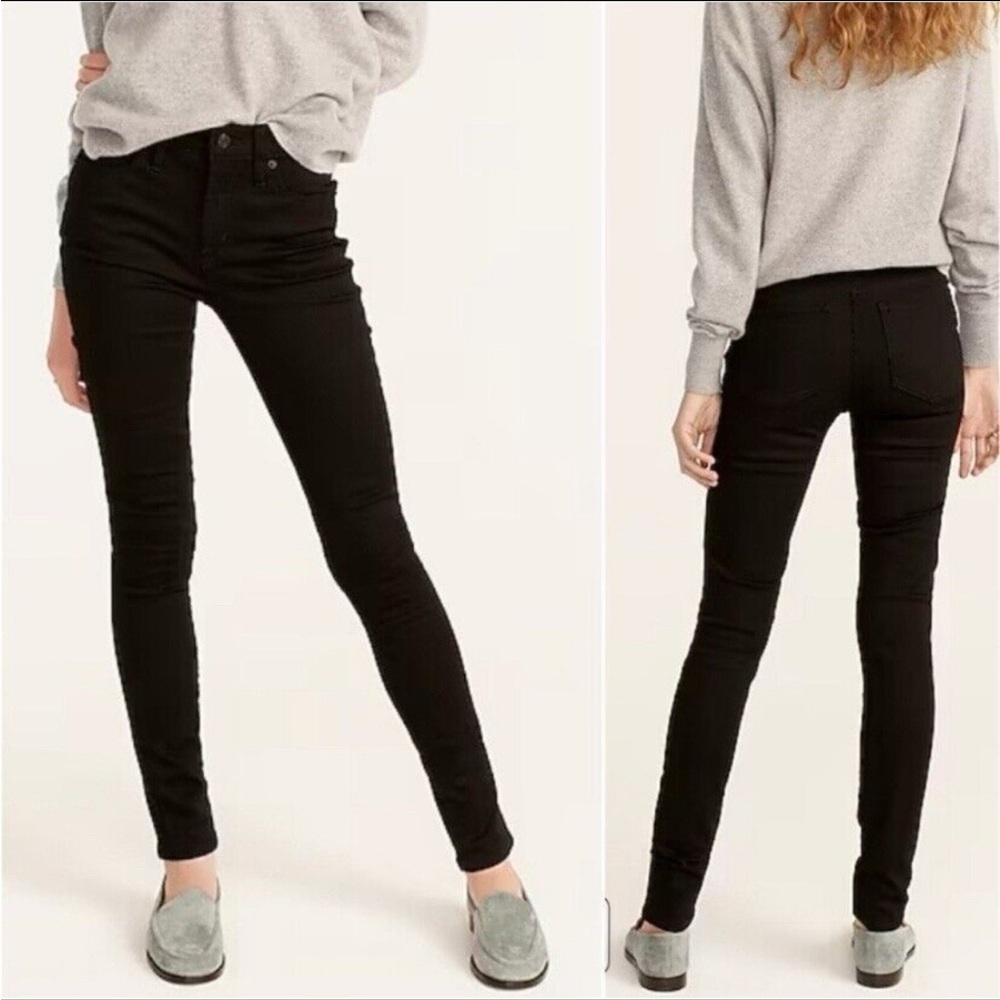 J.Crew 9" high-rise toothpick jean.